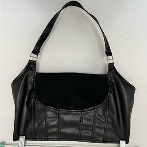 Black SHEIN faux leather Top